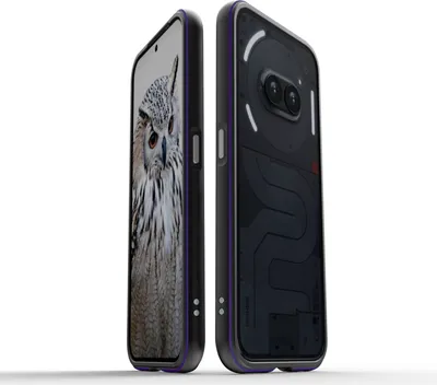 Image de Coque à cadre métallique pour Nothing Phone 2a / Plus Aurora Series, noir / violet