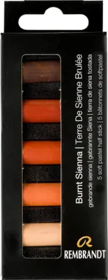 Obrázek produktu pro Sada měkkých pastelů Rembrandt Burnt Sienna | 5 polopastelů