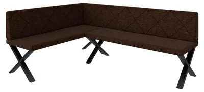 Produktbild von Eckbank Akiko Metal X-142x196-Links-Inari28- Stoff|Eckbankgruppe für Ihrem Esszimmer|Küche|modern|Sitzecke|Essecke