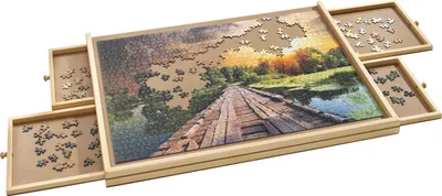 Produktbild von 3.00 Puzzle Brett mit 4 Auszügen - für 1000 Teile - ca. 70 x 50 cm