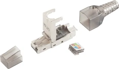 Produktbild von cat. 6A Tool-less RJ45 Stecker mit Knickschutz ges