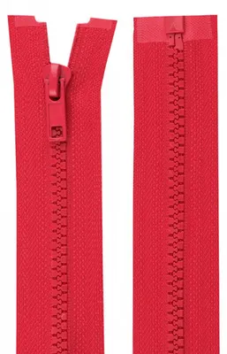 1 Reißverschluss Profil 5mm 80 cm teilbar himbeerrot