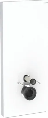 Produktbild von Geberit Monolith PLUS Sanitärmodul für Wand-WC, 114cm, Wasseranschluss hinten mittig, mit Anschlussstutzen, 131.231.SI.7