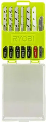 Produktbild von Ryobi Kit di lame per sega da incisione 10pz. 5132002812 1 KIT, Stichsägeblatt, Granit, Metall, Leitung, Kachel, Holz, Diamond, Edelstahl, 10 Stück(e)