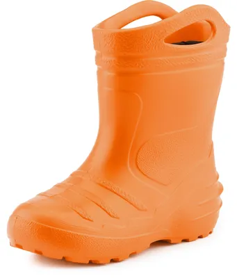 Produktbild von Ladeheid Kinder Mädchen Jungen federleichte Eva Thermo Gummistiefel gefüttert KL051 (Orange, 25)