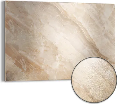 Produktbild von DEQORI Magnettafel Metall 60x40 cm 'Helle Marmorfläche' Whiteboard Pinnwand Büro