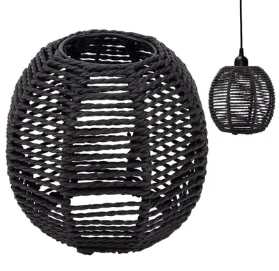 Zdjęcie produktu dla Solidchoice - Czarna lampa klosza papierowa, pasująca do lamp wiszących i stojących