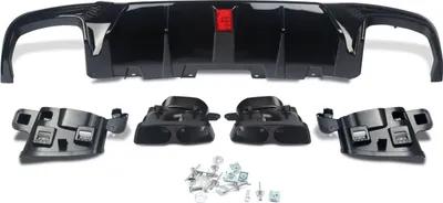 Produktbild von Heckstoßstangen-Set Deluxe für Mercedes-Benz GLE/GLS W166/X166 AMG Bumper (2015-2018) – Premium Design – Auto Zubehör