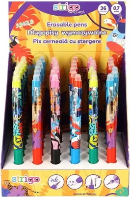 Image de Stylo gomme. Jungle (36pcs) bleu STRIGO