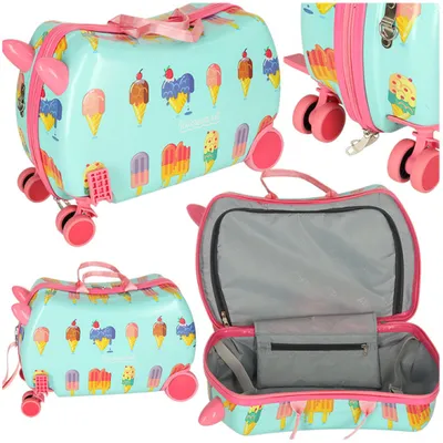 Image de Valise de voyage enfant à roulettes glace