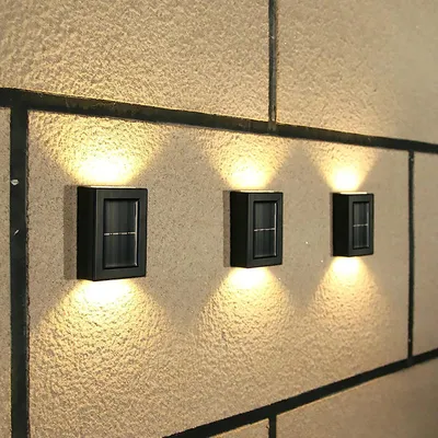 Produktbild von Gartenleuchte 4 Stück Solar Led Wandleuchte,Solar Garten Wandleuchten,IP65, LED fest integriert