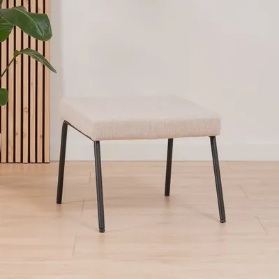 Produktbild von Bronx71 Hocker Espen recycelter Stoff beige