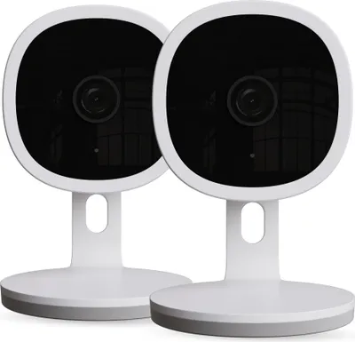 Produktbild von Calex Smart Security Überwachungskamera, 2K WiFi IP Kamera mit App Bedienung, Nachtsicht und Zwei Weg Audio, für Innen, 2-pack
