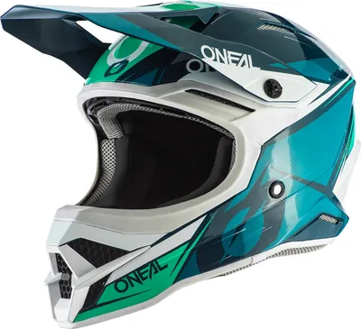 Produktbild von Oneal 3Series Stardust Motocross Helm Farbe: Blau/Grün, Grösse: L (59/60)