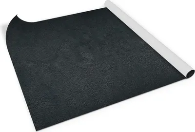 A roll of dark gray textured self-adhesive foil with a concrete pattern, partially unrolled on a white background.