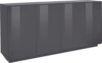 Produktbild von Kommode Virgilio,  100%  Italy,  cm 180x41h86,  Anthrazit glänzend