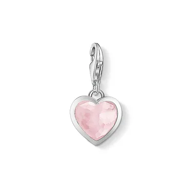Produktbild von Thomas Sabo Charm-Anhänger Damen Herz Rosenquarz Silber 1361-034-9