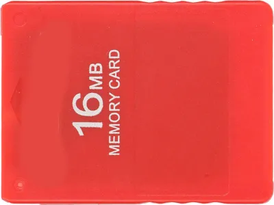 Zdjęcie produktu dla Karta pamięci 16 MB Wytrzymała, łatwa w użyciu i szybka przenośna karta pamięci do gier PlayStation 2Red