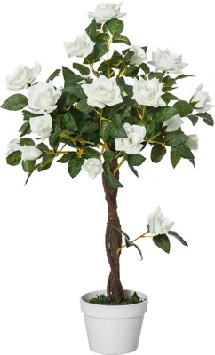 Produktbild von Kunstbaum, Künstliche Pflanze im Zementtopf, Kunstpflanze