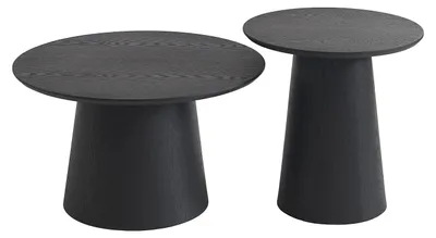 Produktbild von Ausziehbarer Couchtisch mit Eichenfurnier - Schwarz - PIARI