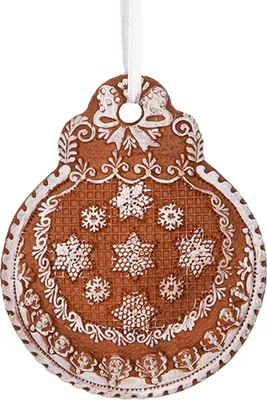 Image de Clayre & Eef Pendentif de Noël 8x2x10 cm brun plastique