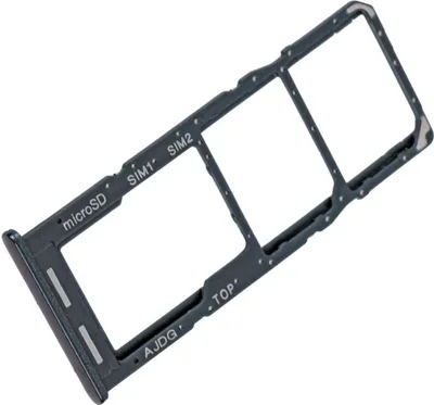 Produktbild von Simkartenhalter passend für Samsung Galaxy A04s (SM-A047F), Dual-Nano-SIM + micro-SD Slot, Serviceware, Schwarz
