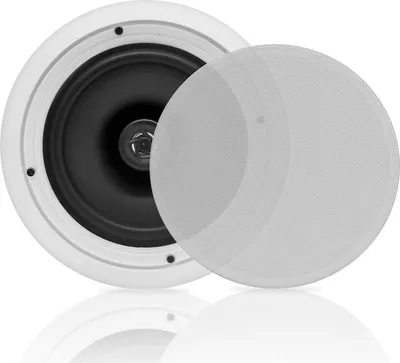 Produktbild von Pyle 20cm głośnik do zabudowy, głośnik sufitowy, płaski głośnik niskotonowy, głośnik ścienny 250W, głośnik 2-drożny, głośnik sufitowy, system stereo, montaż