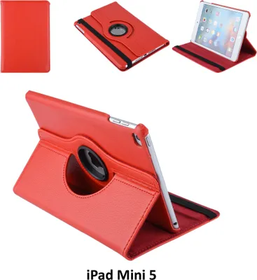 Immagine prodotto di Custodia a libro per tablet Apple iPad Mini 5 Rosso ruotabile per iPad Mini 5 2 posizioni di visualizzazione