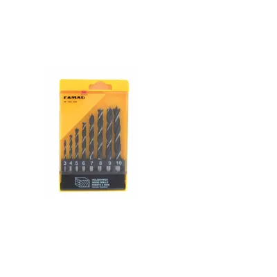 Produktbild von Famag Holzspiralbohrersatz CV 8 teiliger Satz D 3 4 5 6 7 8 9 10 mm 350150800