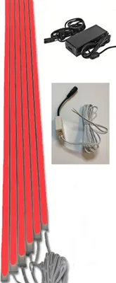 Produktbild von 2248 LED ALU Leuchte f. Paneele 18mm Abstand 6x50cm Netzteile ROT