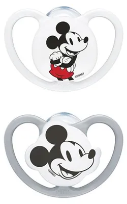 Image de Sucettes Nuk Baby en silicone Mickey 0-6 mois - Lot de 2