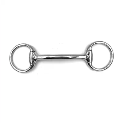 Productafbeelding van Olijfkopstang Paard - Gebit Paard - Paardrijden Controle - Zachte Druk - Ring 55mm Bit 13mm - Zilver
