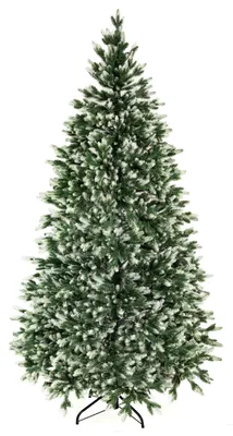 Obrázek produktu pro RGL PE07 Umělý vánoční stromek PREMIUM Full PE Natural all DENSITY a SILIKONOVÉ větve s kovovým stojanem Velikost 180 cm bílé špičky