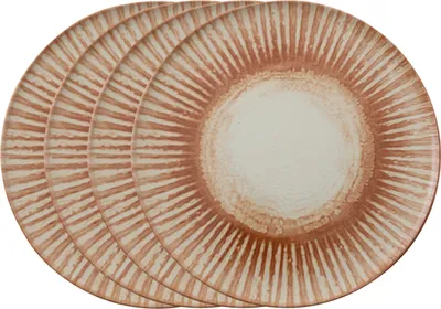 MamboCat Pula Geel Set Van 6 Platte Borden, Diameter 27 Cm Porseleinen Eetborden Met Stippen Voor Personen Grote Borden Hoofdmaaltijden Grillen En Dergelijke 1687201937
