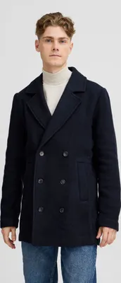 Produktbild von Casual Friday CFVILMER Herren Wintermantel Wollmantel Winterjacke Zierknöpfe Reverskragen Knöpfen regular fit