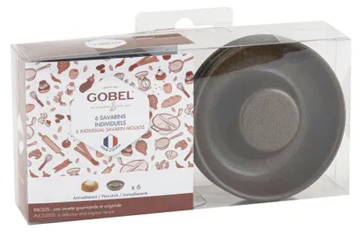 6er-Set Kuchenform, Antihaftbeschichtung, rund, Stahl, bronzefarben