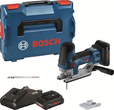 Produktbild von Bosch GST 18V-155 SC Professional Akku Stichsäge 18 V ( 06015B0002 ) + 2x ProCORE Akku 4,0 Ah + Ladegerät + L-Boxx