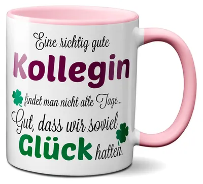 Produktbild von TassenKing Tasse Gute Kollegen - Geschenk für Arbeitskollegen Kollegin - Bürotasse mit Spruch - Abschiedsgeschenk (rosa)