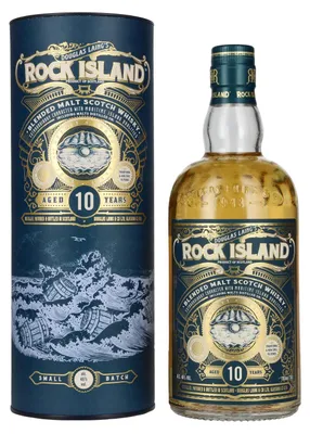 Image de Douglas Laing ROCK ISLAND 10 Years Old Blended Malt 46% Vol. 0,7l en boîte cadeau