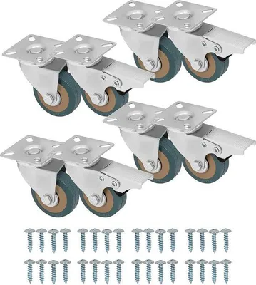 Immagine prodotto di Ruote girevoli con freno da 50 mm per lastre metalliche pesanti