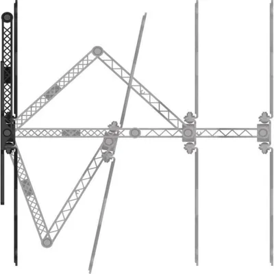 Produktbild von Hama 00220849, 100 x 100 mm, 400 x 400 mm, 6 - -6°, 6°, Aluminium, Kunststoff, Stahl, Schwarz