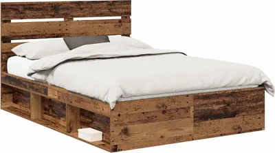 Obrázok produktu pre Rám postele Staré drevo 140 x 190 cm Masívne borovicové drevo