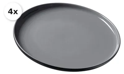 Produktbild von Speiseteller 26cm 4er Set Jasper schwarz