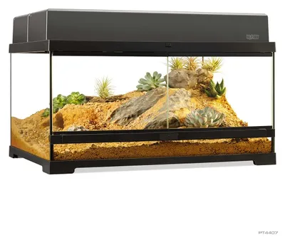 Productafbeelding van Exo Terra Pro Terrarium Zwart | Advanced Natural Terrarium 60×45×30 cm met 3-traps ventilatie
