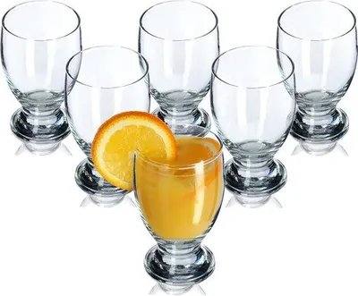 Produktbild von Famanu Set aus 6 dekorativen Wassergläsern - klar