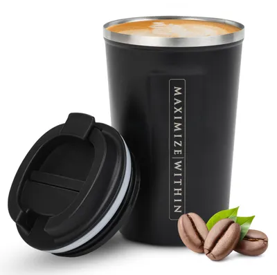Isolierbecher 12 oz Edelstahl, auslaufsicher, doppelwandig