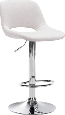 Produktbild von CLP Barhocker Camden Stoff drehbar und höhenverstellbar creme Material Gestell Metall in Chromoptik