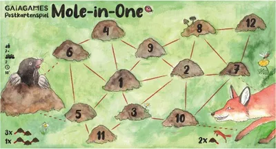 Image de Mole in One : jeu de cartes – Jeu de bluff et de stratégie pour 2 joueurs