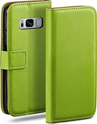 Produktbild von moex® Book Case kompatibel mit Samsung Galaxy S8 - Hülle 360 Grad klappbar, Grün