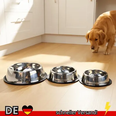 Produktbild von Edelstahlnapf für Hunde und Katzen Futternapf Haustiere Trinknapf aus Metall
